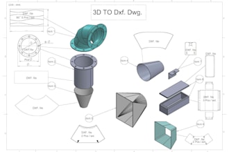 create sheet metal dxf files for laser cutting  bending