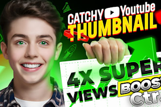 design catchy youtube thumbnail