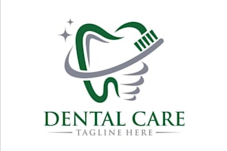 design professional dentist, clinic ,oral care dental logo