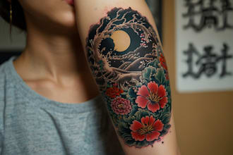 design a personalized japanese style tattoos