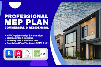 create mep engineering drawings hvac electrical plumbing design in autocad revit