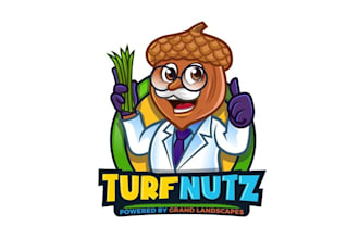 design unique weed control fertilization company logo