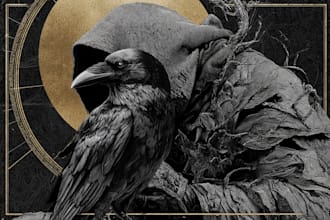 draw dark art animal illustration