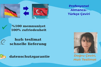 translate  from german to turkish with SEO optimization