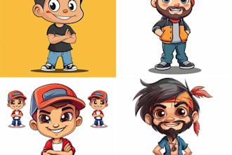 create illustration cartoon character or mascot