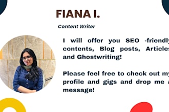 write SEO friendly blog posts, content, or articles on any topic