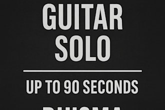 record a real emotional guitar solo for your song up to 90 seconds