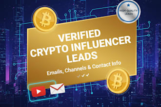 find verified youtube crypto influencers emaill ids
