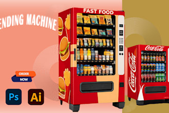 design atm machine and vending machine wrap design for you
