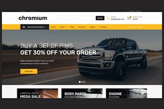 build auto part website automotive auto part landing page auto part sales funnel