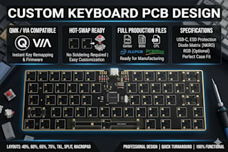 do a custom mechanical keyboard pcb with qmk via firmware and hot  swap support
