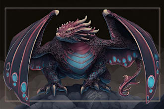 create unique creature monster design and character design