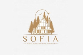 design luxury mountain home logo