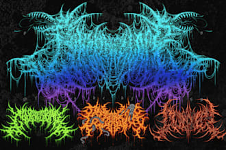 do a custom brutal technical death metal logo design