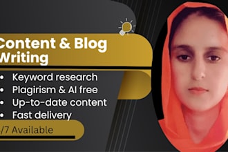 write articles and content for your website