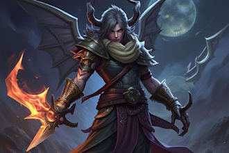 fantasy character art and unique fantasy character