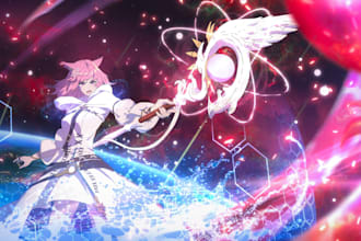 anime action scene illustration for you