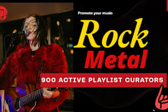 do viral heavy rock metal music promotion to top 900 active metal playlists