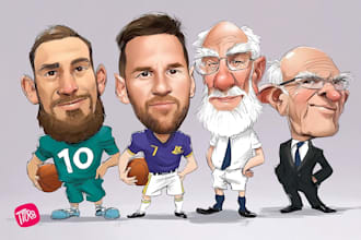 draw big head cartoon caricature from your photo