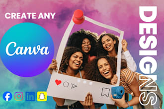 create any design using canva as canva expert