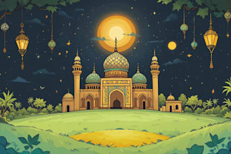 draw islamic designs and muslim kids book illustrations