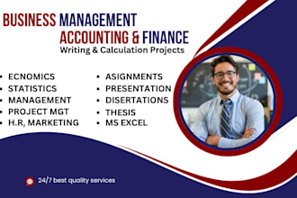 do business, project management, economics, accounting and finance