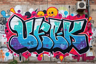 create handmade graffiti for your logo or your word