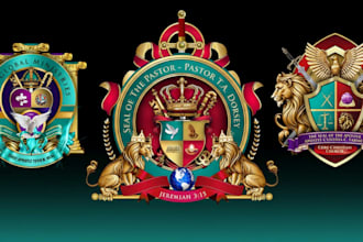 design HD church seal logo or coat of arm crest
