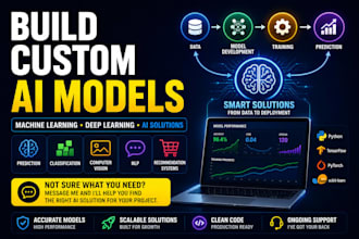 build and train ml model, ai software, custom algorithm, data science solution