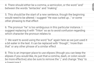 edit and proofread a manuscript of up to 120,000 words