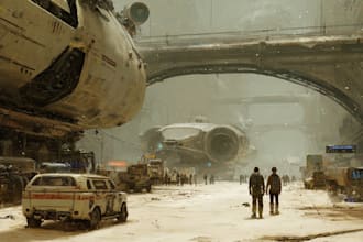 draw sci fi illustration and sci fi concept art