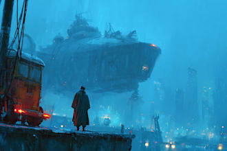 draw sci fi illustration and sci fi concept art