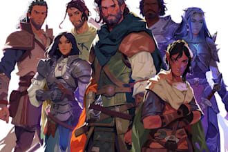 design custom dnd party portraits and group art