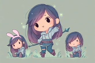 draw cute chibi character art