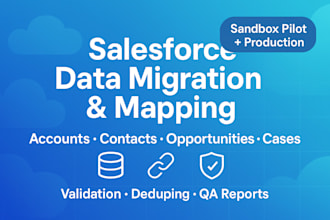 setup salesforce account contact opportunities case migration validation mapping