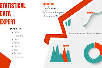 do data analysis in r studio, python, stata, SAS, spss, excel, tableau, power bi