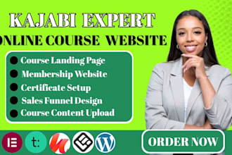 build elearning website online course kajabi website thinkific learnworlds