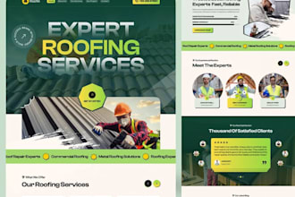 design construction website, roofing website, handyman website, junk cleaning