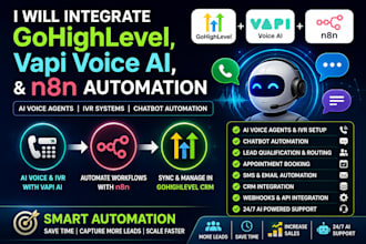 integrate gohighlevel, vapi voice ai, and n8n for smart automation