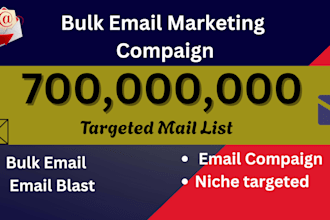 send 900 million bulk emails, bulk email blast and email campaign to inbox