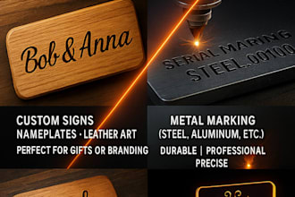 precise cnc laser cutting and marking for wood,  acrylic, metal, leather project