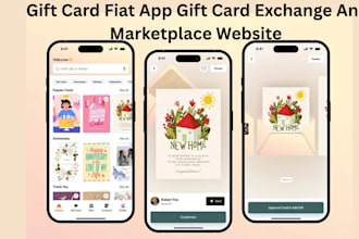 develop gift card  fiat app, gift card exchange and marketplace website