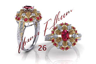 design professional 3d jewelry models in 3dm and stl format