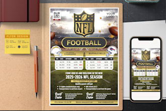 design sports flyers for football, fitness, and events