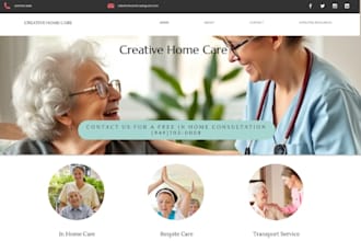 design home care website health care assisted living website