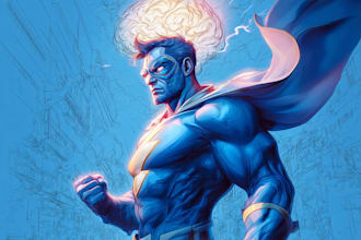 draw vintage retro comic book page illustration book covers