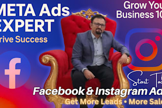 be your meta ads, facebook ads expert, instagram ads manager