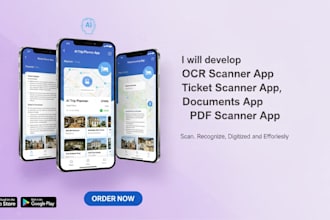 build ai powered ocr scanner app, PDF scanner app, ticket, document scanner app