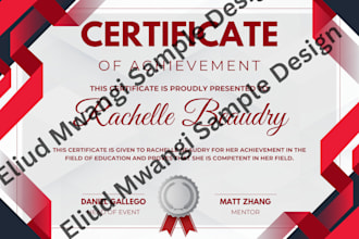 create an elegant award or appreciation certificate