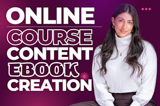 create online course content, ebook course content, course content creation